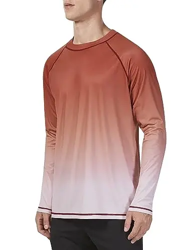 KPSUN Mens Swim Shirts UPF 50+ Rash Guard Long Sleeve Sun UV Protection Beach Shirts Quick Dry Fishing T-Shirt - 2