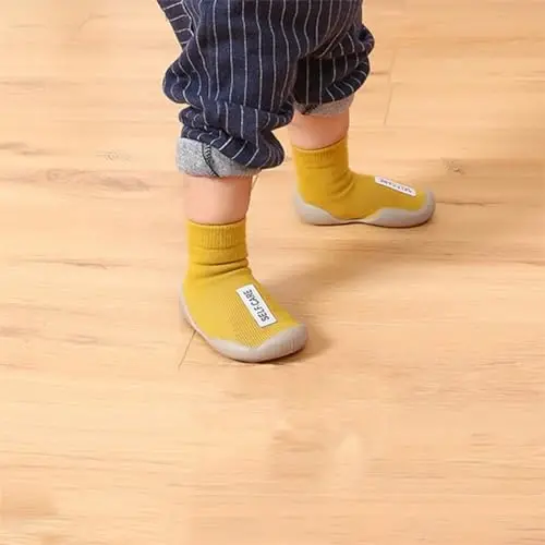 Kqwfsiu Baby Paypoq Oyoq Kiyim O'g'il Bolalar Qizlar Birinchi Yurish Oyoq Kiyimlari Sirpanmaydigan Yengil Yürüyüş Kichkintoy Go'dak Yopiq Tashqi - 5