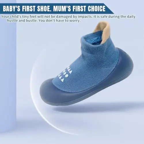 Kqwfsiu Baby Paypoq Poyabzal O'g'il Bolalar Qizlar Birinchi Yurish Poyafzallari Sirpanmaydigan Yengil Kichkintoy Go'dak Uy Ichida Tashqarida - 4
