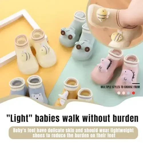 Kqwfsiu Baby Paypoq Poyafzal O'g'il Bolalar Qizlar Birinchi Yurish Poyafzallari Sirpanmaydigan Yengil Kichkintoy Go'dak Ichki Tashqi - 5