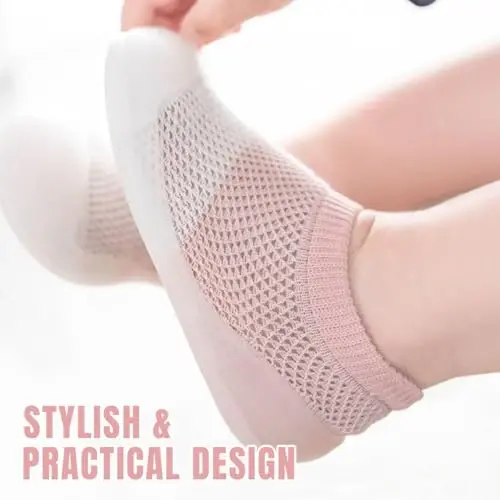 Kqwfsiu Baby Paypoq Poyafzallari O'g'il Bolalar Qizlar Birinchi Yurish Poyafzallari Sirpanmaydigan Yengil Kichkintoy Go'dak Uyda Tashqarida - 6