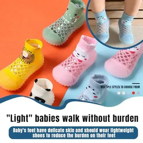 Kqwfsiu Baby Sock Shoes Boys Girls First Walking Shoes Non Slip Lightweight Toddler Infant Indoor Outdoor - 5