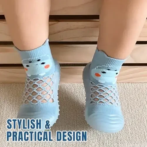 Kqwfsiu Baby Sock Shoes Boys Girls First Walking Shoes Non Slip Lightweight Toddler Infant Indoor Outdoor - 6