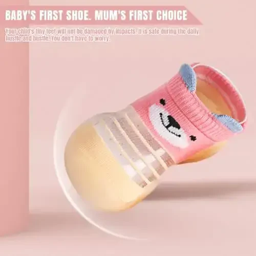 Kqwfsiu Baby Sock Shoes Boys Girls First Walking Shoes Non Slip Lightweight Toddler Infant Indoor Outdoor - 4
