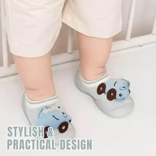 Kqwfsiu Baby Sock Shoes Boys Girls First Walking Shoes Non Slip Lightweight Toddler Infant Indoor Outdoor - 6