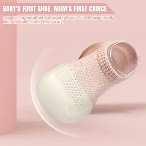 Kqwfsiu Baby Sock Shoes Boys Girls First Walking Shoes Non Slip Lightweight Toddler Infant Indoor Outdoor - 4