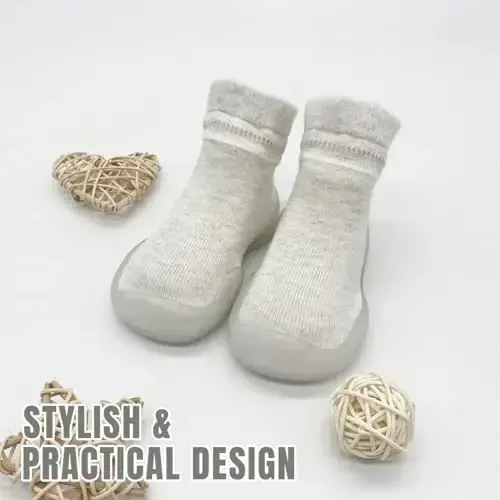 Kqwfsiu Baby Sock Shoes Boys Girls First Walking Shoes Non Slip Lightweight Toddler Infant Indoor Outdoor - 6