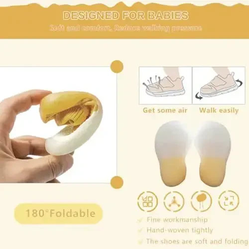 Kqwfsiu Baby Sock Shoes Boys Girls First Walking Shoes Non Slip Lightweight Toddler Infant Indoor Outdoor - KQWFSIU (1)