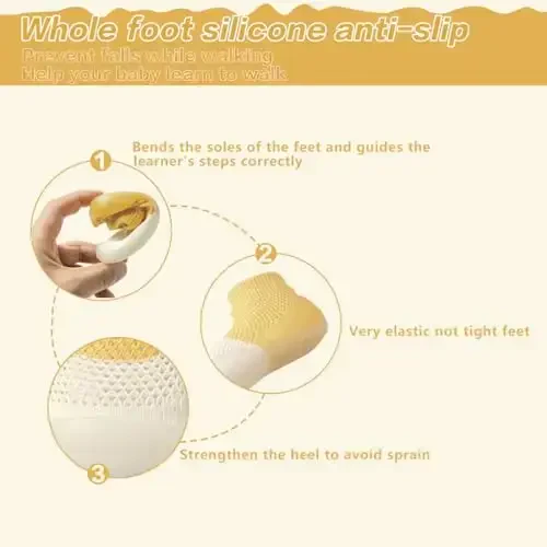 Kqwfsiu Baby Sock Shoes Boys Girls First Walking Shoes Non Slip Lightweight Toddler Infant Indoor Outdoor - 4