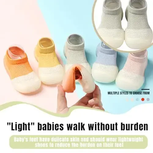 Kqwfsiu Baby Sock Shoes Boys Girls First Walking Shoes Non Slip Lightweight Toddler Infant Indoor Outdoor - 5