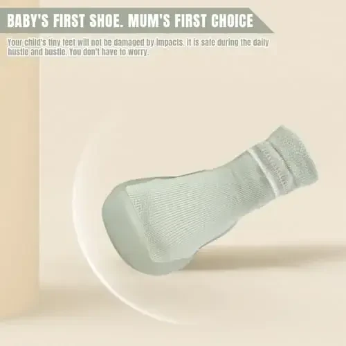 Kqwfsiu Baby Sock Shoes Boys Girls First Walking Shoes Non Slip Lightweight Toddler Infant Indoor Outdoor - 4