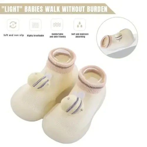 Kqwfsiu Baby Sock Shoes Boys Girls First Walking Shoes Non Slip Lightweight Toddler Infant Indoor Outdoor - 2