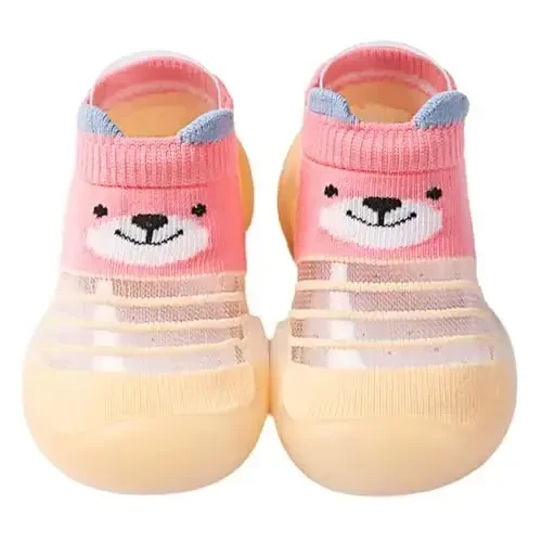 Kqwfsiu Baby Sock Shoes Boys Girls First Walking Shoes Non Slip Lightweight Toddler Infant Indoor Outdoor 