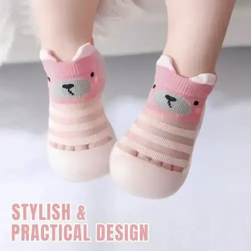 Kqwfsiu Baby Sock Shoes Boys Girls First Walking Shoes Non Slip Lightweight Toddler Infant Indoor Outdoor - 6