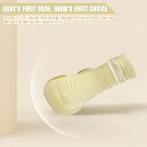 Kqwfsiu Baby Sock Shoes Boys Girls First Walking Shoes Non Slip Lightweight Toddler Infant Indoor Outdoor - 4
