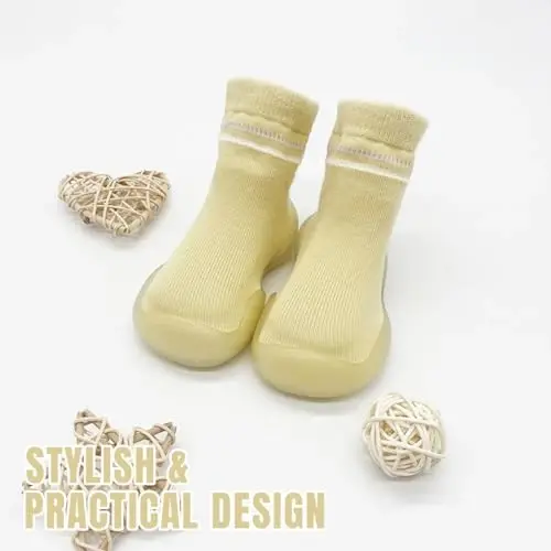 Kqwfsiu Baby Sock Shoes Boys Girls First Walking Shoes Non Slip Lightweight Toddler Infant Indoor Outdoor - 6