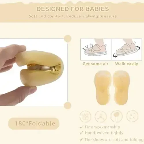 Kqwfsiu Baby Sock Shoes Boys Girls First Walking Shoes Non Slip Lightweight Toddler Infant Indoor Outdoor - 2