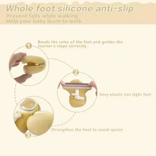 Kqwfsiu Baby Sock Shoes Boys Girls First Walking Shoes Non Slip Lightweight Toddler Infant Indoor Outdoor - 4