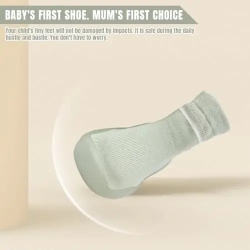 Kqwfsiu Baby Sock Shoes Boys Girls First Walking Shoes Non Slip Lightweight Toddler Infant Indoor Outdoor - 4