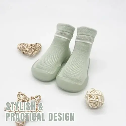 Kqwfsiu Baby Sock Shoes Boys Girls First Walking Shoes Non Slip Lightweight Toddler Infant Indoor Outdoor - 6