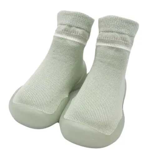Kqwfsiu Baby Sock Shoes Boys Girls First Walking Shoes Non Slip Lightweight Toddler Infant Indoor Outdoor 