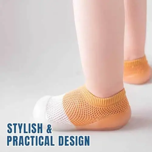 Kqwfsiu Baby Sock Shoes Boys Girls First Walking Shoes Non Slip Lightweight Toddler Infant Indoor Outdoor - 6