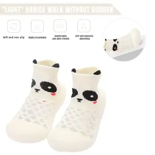 Kqwfsiu Baby Sock Shoes Boys Girls First Walking Shoes Non Slip Lightweight Toddler Infant Indoor Outdoor - KQWFSIU (1)