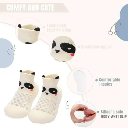 Kqwfsiu Baby Sock Shoes Boys Girls First Walking Shoes Non Slip Lightweight Toddler Infant Indoor Outdoor - 3