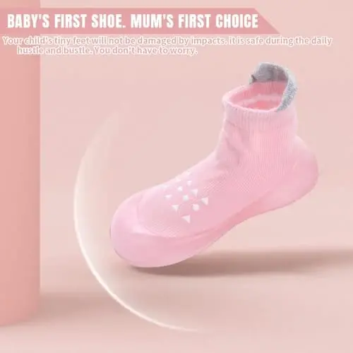 Kqwfsiu Baby Sock Shoes Boys Girls First Walking Shoes Non Slip Lightweight Toddler Infant Indoor Outdoor - 4