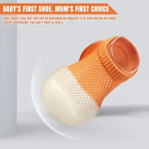 Kqwfsiu Baby Sock Shoes Boys Girls First Walking Shoes Non Slip Lightweight Toddler Infant Indoor Outdoor - 4
