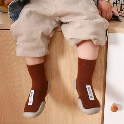 Kqwfsiu Baby Sock Shoes Boys Girls First Walking Shoes Non Slip Lightweight Toddler Infant Indoor Outdoor - 5