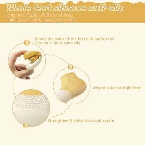 Kqwfsiu Baby Sock Shoes Boys Girls First Walking Shoes Non Slip Lightweight Toddler Infant Indoor Outdoor - 4