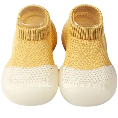 Kqwfsiu Baby Sock Shoes Boys Girls First Walking Shoes Non Slip Lightweight Toddler Infant Indoor Outdoor 