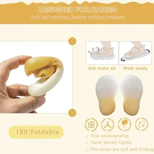 Kqwfsiu Baby Sock Shoes Boys Girls First Walking Shoes Non Slip Lightweight Toddler Infant Indoor Outdoor - KQWFSIU (1)