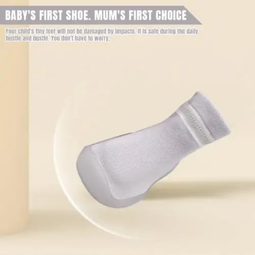 Kqwfsiu Baby Sock Shoes Boys Girls First Walking Shoes Non Slip Lightweight Toddler Infant Indoor Outdoor - 3