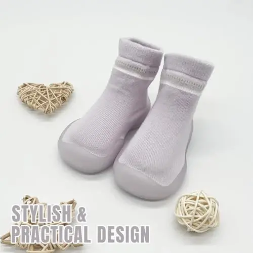 Kqwfsiu Baby Sock Shoes Boys Girls First Walking Shoes Non Slip Lightweight Toddler Infant Indoor Outdoor - 5