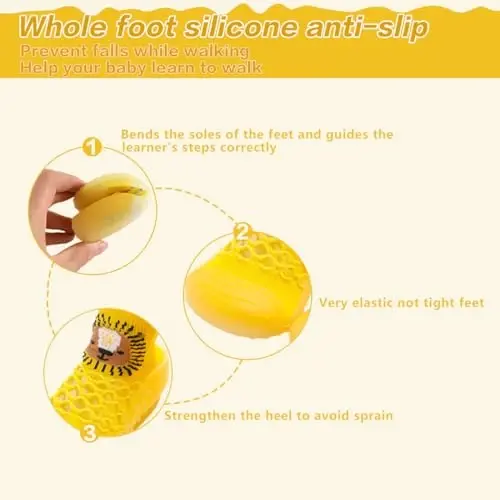 Kqwfsiu Baby Sock Shoes Boys Girls First Walking Shoes Non Slip Lightweight Toddler Infant Indoor Outdoor - 3