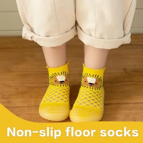 Kqwfsiu Baby Sock Shoes Boys Girls First Walking Shoes Non Slip Lightweight Toddler Infant Indoor Outdoor - 4