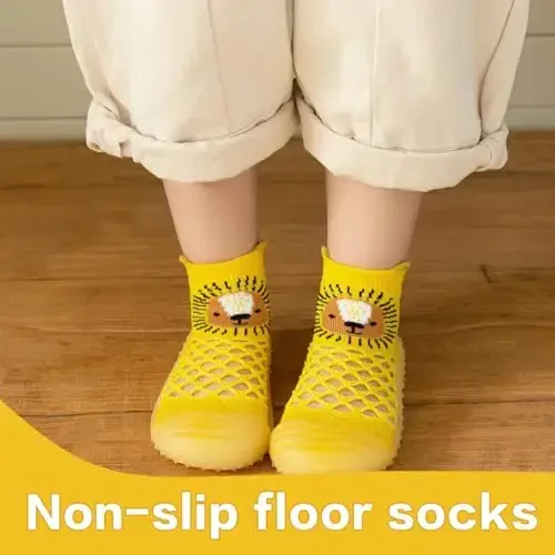 Kqwfsiu Baby Sock Shoes Boys Girls First Walking Shoes Non Slip Lightweight Toddler Infant Indoor Outdoor - 4