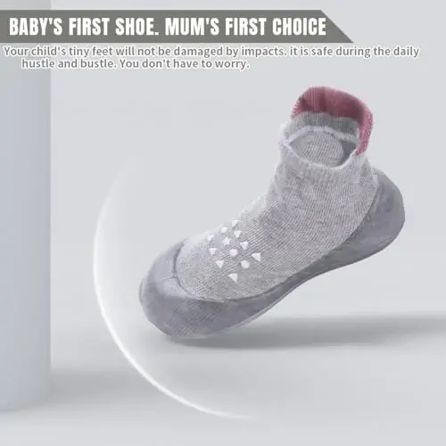Kqwfsiu Baby Sock Shoes Boys Girls First Walking Shoes Non Slip Lightweight Toddler Infant Indoor Outdoor - 4