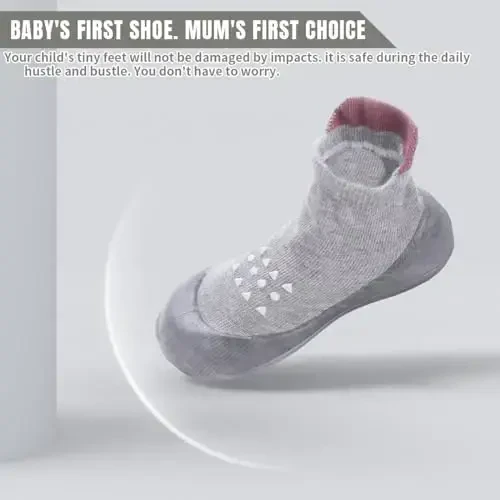Kqwfsiu Baby Sock Shoes Boys Girls First Walking Shoes Non Slip Lightweight Toddler Infant Indoor Outdoor - 4