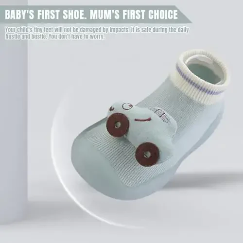 Kqwfsiu Baby Sock Shoes Boys Girls First Walking Shoes Non Slip Lightweight Toddler Infant Indoor Outdoor - 4