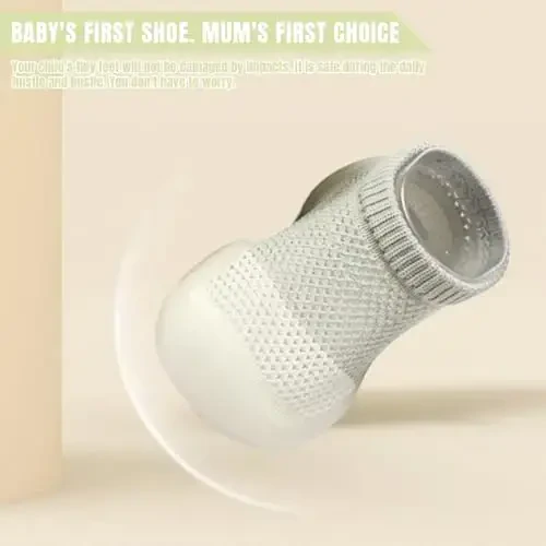 Kqwfsiu Chaqaloq Paypoq Oyoq Kiyimlari O'g'il Bolalar Qizlar Birinchi Yurish Oyoq Kiyimlari Sirpanmaydigan Yengil Yuguruvchi Chaqaloqlar uchun Ichki Tashqi - 4