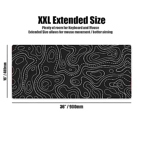 KRAKEN Large Gaming Mouse Pad - Non Slip Bottom - Stain & Water Resistant - Extended XXL Mousepad Large Desk Pad for Gaming, Office & Home - Desk Mat for Keyboard and Mouse - 32