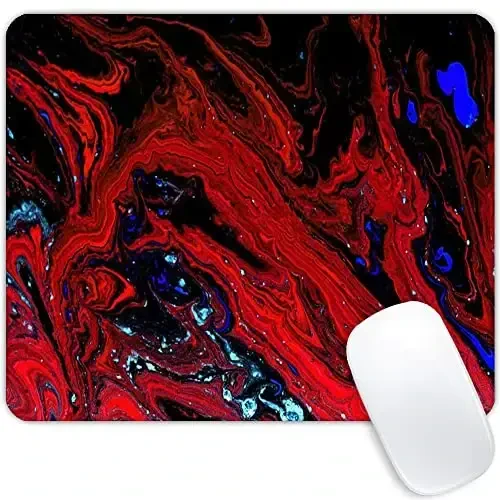 Red Magma Marble Mouse pad Customized Mousepad Non-Slip Rubber Base Mouse Pads for Computers Laptop Office Desk Accessories Mouse pad (Red Magma Marble) 