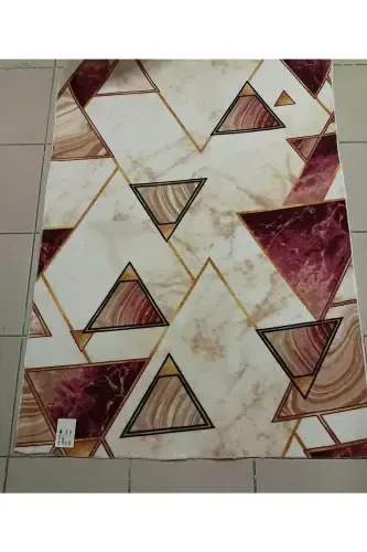 Красная Противоскользящая Дорожка - Моющийся Всесезонный Ковер | Для Гостиной, Ванной, Балкона, Молодежной Комнаты-Красный - 1