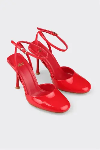 Красные женские туфли на высоком каблуке - ELLE SHOES (1)