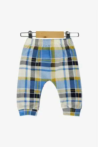 Kravatlı Penguen Badi , Pantolon , Şapka Penye Takım MNK0587 MAVİ-MAVİ - Modazone (1)