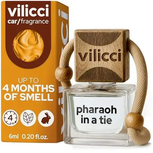 Vilicci Pharaoh in a Tie Car Air Freshener | Long lasting Car Diffuser | Vegan & Cruelty-free Auto Perfume | Hanging Car Air Freshener - VILICCI