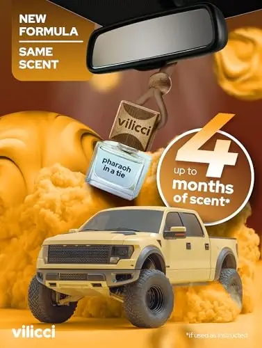 Vilicci Pharaoh in a Tie Car Air Freshener | Long lasting Car Diffuser | Vegan & Cruelty-free Auto Perfume | Hanging Car Air Freshener - 3